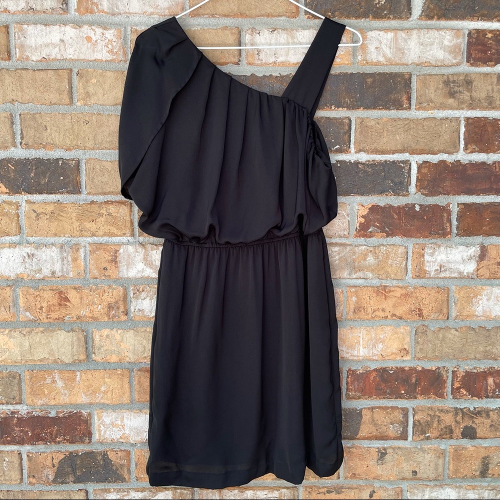 BCBGeneration Black One Shoulder Dress